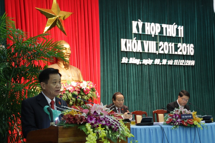 Bí thư Thành ủy, Chủ tịch HĐND TP Đà Nẵng Trần Thọ phát biểu tại kỳ họp. Ảnh Thùy Linh Bí thư Thành ủy, Chủ tịch HĐND TP Đà Nẵng Trần Thọ phát biểu tại kỳ họp. Ảnh Thùy Linh