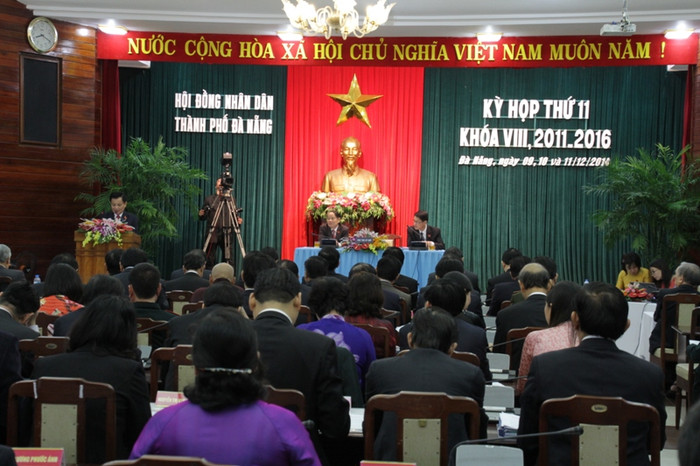Kỳ họp thứ 11, HĐND TP Đà Nẵng khóa VIII khai mạc vào sáng 9/12. Ảnh Thùy Linh Kỳ họp thứ 11, HĐND TP Đà Nẵng khóa VIII khai mạc vào sáng 9/12. Ảnh Thùy Linh