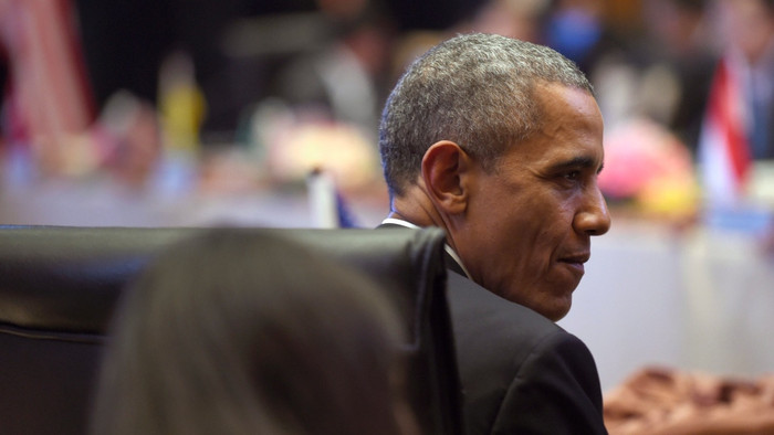 Tổng thống Mỹ Barack Obama tham dự hội nghị Thượng đỉnh Đông Á tháng trước ở Malaysia. Ảnh: Susan Walsh/AP. Tổng thống Mỹ Barack Obama tham dự hội nghị Thượng đỉnh Đông Á tháng trước ở Malaysia. Ảnh: Susan Walsh/AP.