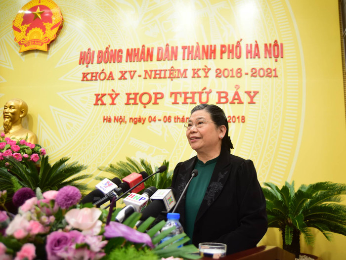 Phó Chủ tịch Thường trực Quốc hội Tòng Thị Phóng phát biểu tại kỳ họp. Ảnh: V.T