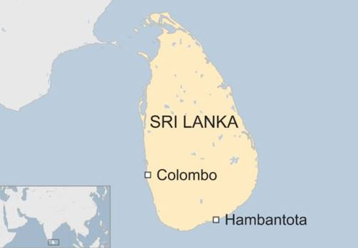 Vị trí hai cảng chiến lược của Sri Lanka. Vị trí hai cảng chiến lược của Sri Lanka.