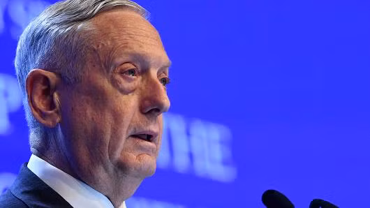 Bộ trưởng Quốc phòng Mỹ James Mattis tại Đối thoại Shangri-la năm nay, ảnh: CNBC.