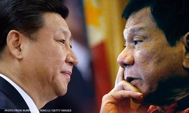 Chủ tịch Trung Quốc Tập Cận Bình và Tổng thống Philippines Rodrigo Duterte, ảnh: Feng Li / Getty / CNN.