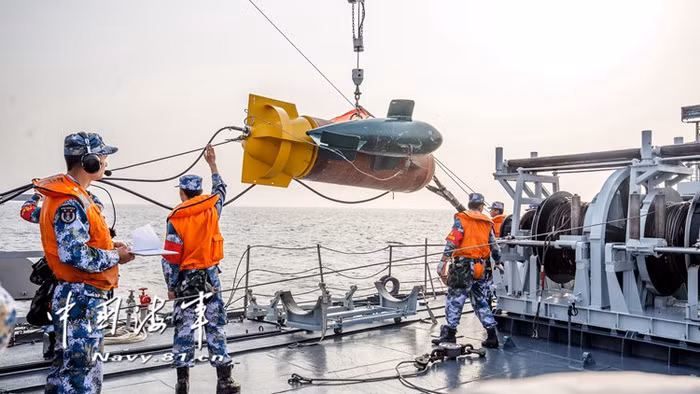 Ngư lôi Trung Quốc sử dụng để diễn tập, ảnh: 81.cn.