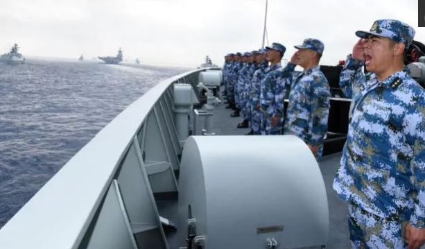 Trung Quốc tập trận quy mô lớn ở Biển Đông ngày 12/4/2018, ảnh: The Australian. Trung Quốc tập trận quy mô lớn ở Biển Đông ngày 12/4/2018, ảnh: The Australian.