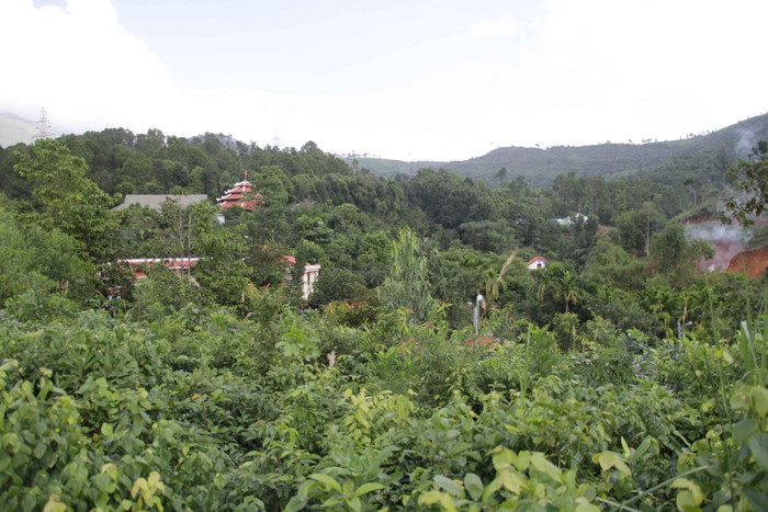 Nhiều công trình xây dựng vi phạm trên núi Hải Vân đang chờ chính quyền Đà Nẵng vào cuộc xử lý. Ảnh T.L