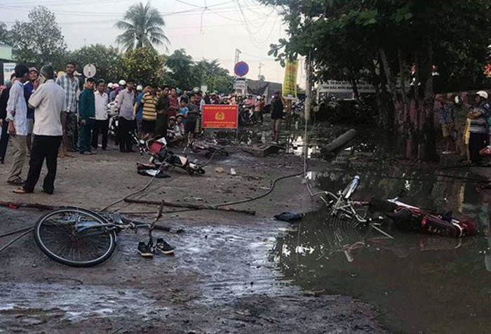 Hiện trường vụ việc. (Ảnh: C.T.V) Hiện trường vụ việc. (Ảnh: C.T.V)