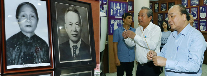 Thủ tướng Nguyễn Xuân Phúc, Phó Thủ tướng Thường trực Trương Hòa Bình dâng hương tưởng nhớ Luật sư Nguyễn Hữu Thọ. Ảnh: VGP Thủ tướng Nguyễn Xuân Phúc, Phó Thủ tướng Thường trực Trương Hòa Bình dâng hương tưởng nhớ Luật sư Nguyễn Hữu Thọ. Ảnh: VGP