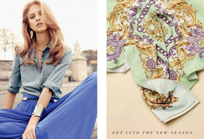 Quần ống rộng theo phong cách thời trang thập niên 70 sơ vin cùng áo bò khỏe khoắn trông vô cùng bắt mắt.