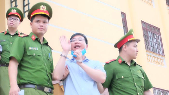 Bị cáo Khương Ngọc Chất trong phiên xét xử sơ thẩm. Ảnh: LC