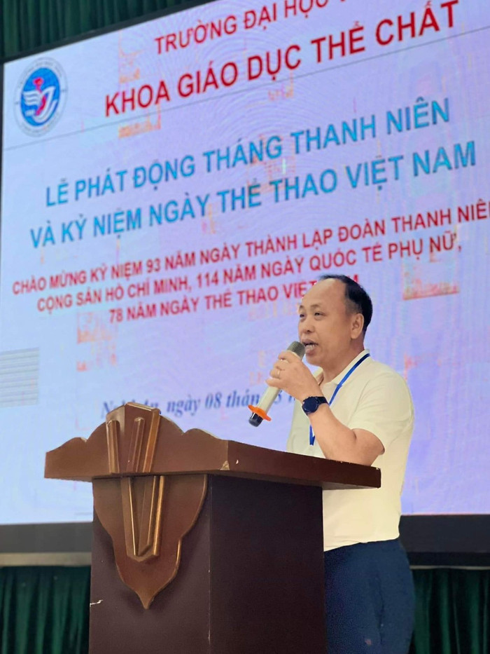 Tiến sĩ Nguyễn Trí Lục - Phó trưởng khoa Khoa giáo dục thể chất, Trường Đại học Vinh. Ảnh: NVCC. 9d83181c2ba788f9d1b6.jpg