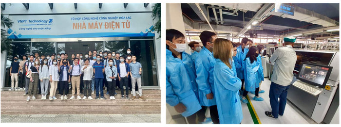 Sinh viên Khoa Điện tử viễn thông tham quan tại Công ty Công nghệ Công nghiệp Bưu chính Viễn thông VNPT. Ảnh: NVCC 1.png