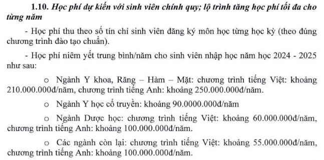 Học phí năm học 2024 - 2025 của Trường Đại học Quốc tế Hồng Bàng. Ảnh chụp màn hình. Học phí năm học 2024 - 2025 của Trường Đại học Quốc tế Hồng Bàng. Ảnh chụp màn hình.