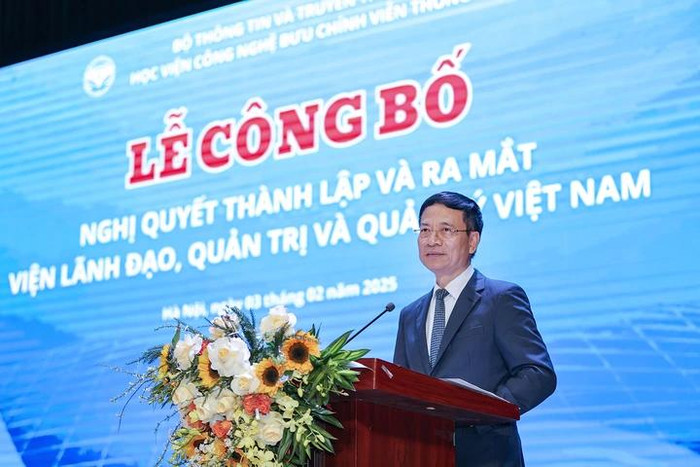 Bộ trưởng Bộ Thông tin và Truyền thông Nguyễn Mạnh Hùng phát biểu tại sự kiện. 02022025bo-truong-nguyen-manh-hung-17385789467352119045741.jpg