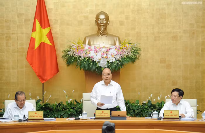 Thủ tướng chủ trì phiên họp. Ảnh: VGP Thủ tướng chủ trì phiên họp. Ảnh: VGP