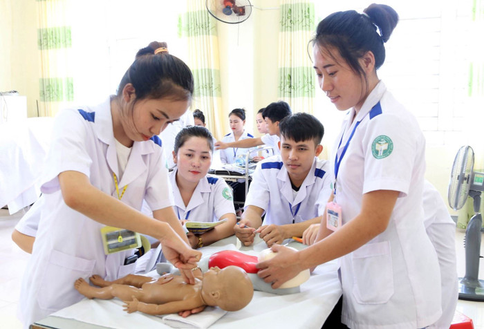 Một giờ thực hành của sinh viên ngành y, dược. Ảnh: TTXVN Một giờ thực hành của sinh viên ngành y, dược. Ảnh: TTXVN