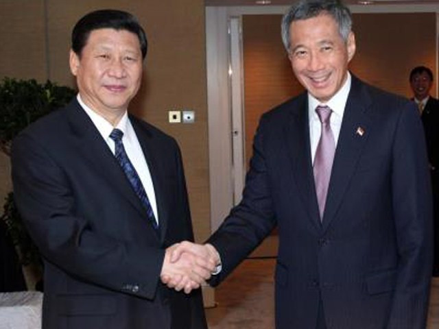 Ông Tập Cận Bình và ông Lý Hiển Long. Ông Tập Cận Bình và ông Lý Hiển Long.