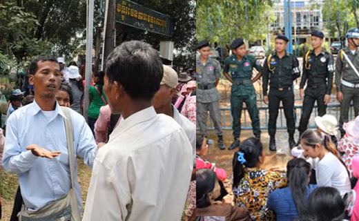 Dân Campuchia biểu tình giữ đất trước doanh nghiệp Trung Quốc. Hình minh họa.