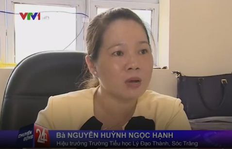 Bà Nguyễn Huỳnh Ngọc Hạnh, Hiệu trưởng Trường Tiểu học Lý Đạo Thành, ảnh: vtv.vn. Bà Nguyễn Huỳnh Ngọc Hạnh, Hiệu trưởng Trường Tiểu học Lý Đạo Thành, ảnh: vtv.vn.