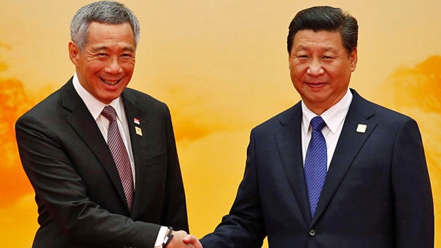 Thủ tướng Singapore Lý Hiển Long và Chủ tịch Trung Quốc Tập Cận Bình, ảnh: cba.ca Thủ tướng Singapore Lý Hiển Long và Chủ tịch Trung Quốc Tập Cận Bình, ảnh: cba.ca