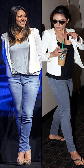 Mila Kunis thích khoác lên mình những chiếc áo nỉ ngắn kết hợp cùng quần jeans để tôn vóc dáng. Mila Kunis thích khoác lên mình những chiếc áo nỉ ngắn kết hợp cùng quần jeans để tôn vóc dáng.