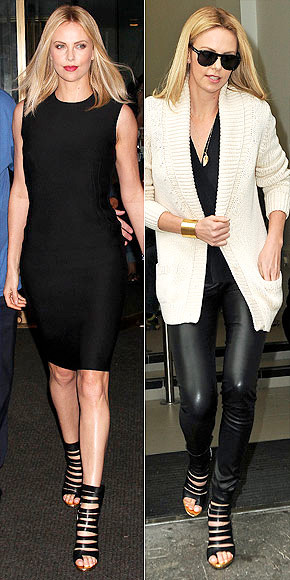 Charlize Theron lại ưa thích những đôi xăng đan cao gót phá cách độc đáo khiến cô trông thật cá tính. Charlize Theron lại ưa thích những đôi xăng đan cao gót phá cách độc đáo khiến cô trông thật cá tính.