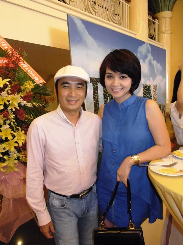 Đạo diễn Lê Bảo Trung và diễn viên Mai Thu Huyền.