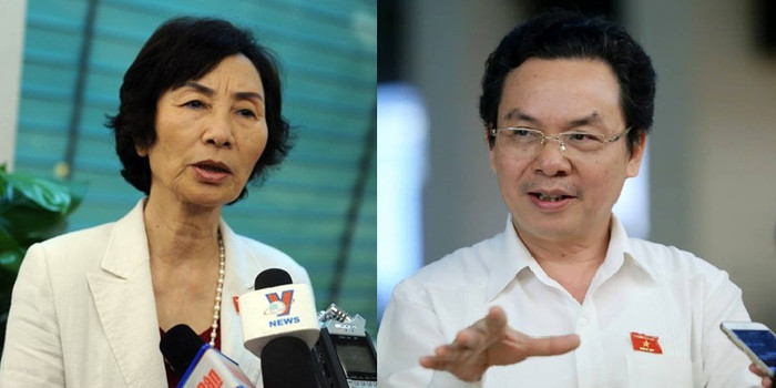 Bà Bùi Thị An - Đại biểu Quốc hội khóa 13 (bên trái) và Đại biểu Quốc hội Hoàng Văn Cường. Bà Bùi Thị An - Đại biểu Quốc hội khóa 13 (bên trái) và Đại biểu Quốc hội Hoàng Văn Cường.