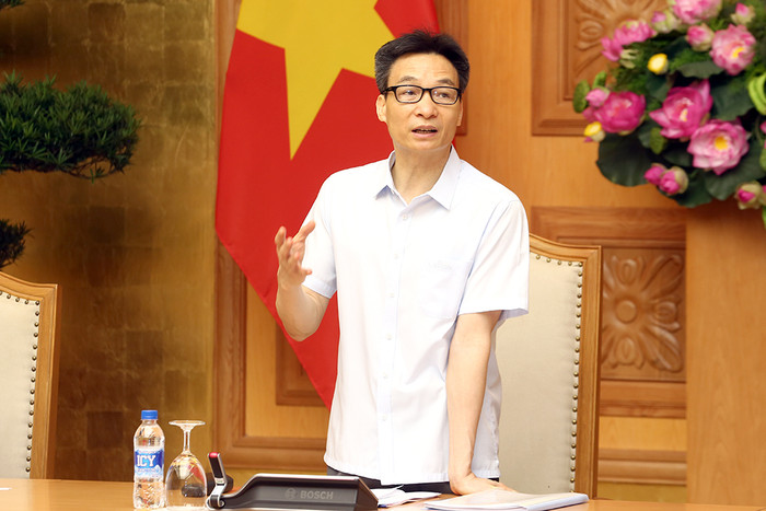 Phó Thủ tướng Vũ Đức Đam phát biểu tại cuộc gặp. (Ảnh: VGP) Phó Thủ tướng Vũ Đức Đam phát biểu tại cuộc gặp. (Ảnh: VGP)