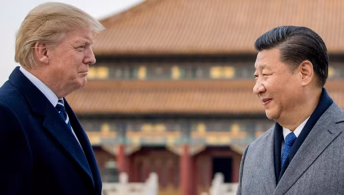 Tổng thống Hoa Kỳ Donald Trump và Chủ tịch Trung Quốc Tập Cận Bình trên Tử Cấm Thành, Bắc Kinh. Ảnh: Washington Examiner.