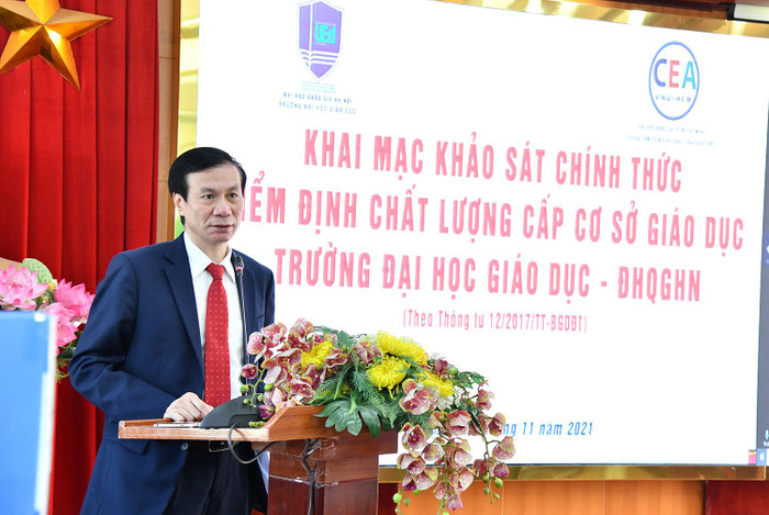 Giáo sư Nguyễn Quý Thanh phát biểu. Ảnh: Trường Đại học Giáo dục. Giáo sư Nguyễn Quý Thanh phát biểu. Ảnh: Trường Đại học Giáo dục.