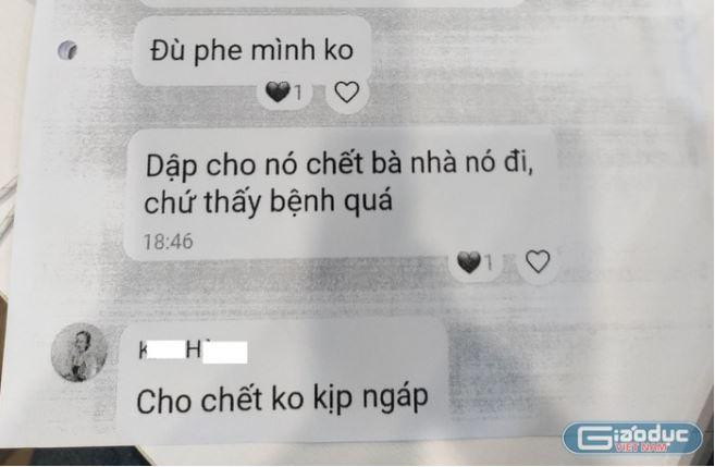 Không thể tưởng tượng rằng đây là những ngôn từ thốt ra từ 2 giáo viên dạy Văn, tổ Văn - Giáo dục công dân, Trường Trung học phổ thông Nguyễn Huệ, thị xã Lagi tỉnh Bình Thuận trao đổi trên nhóm Zalo sau thông báo của tổ trường về lịch thao giảng của cô N.T.P.Tr. Ảnh: GDVN. Không thể tưởng tượng rằng đây là những ngôn từ thốt ra từ 2 giáo viên dạy Văn, tổ Văn - Giáo dục công dân, Trường Trung học phổ thông Nguyễn Huệ, thị xã Lagi tỉnh Bình Thuận trao đổi trên nhóm Zalo sau thông báo của tổ trường về lịch thao giảng của cô N.T.P.Tr. Ảnh: GDVN.