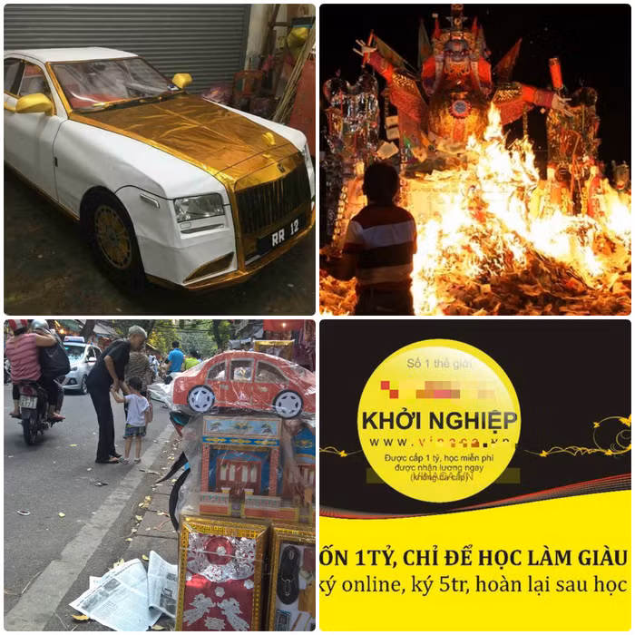 Niềm tin mù quáng của nhiều nhà đầu tư đã chuyển tiền cho Phạm Thanh Hải chẳng khác nào đua nhau hóa nhiều vàng mã để hưởng lộc. (Ảnh: LC)