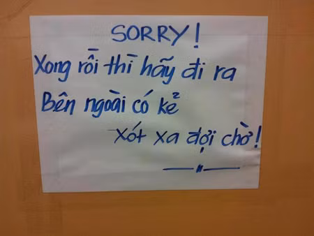 Lời nhắc nhở dành cho nhà vệ sinh.