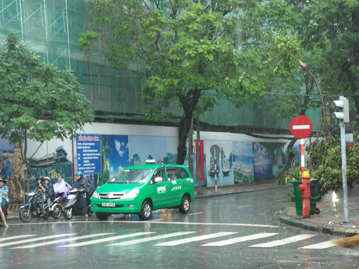 Gió lớn đã làm gãy một cành cây trên đường Pasteur. Cơn mưa chợt đến, chợt đi rất chóng vánh, làm cho không khí ngày lễ càng thêm mát mẻ.