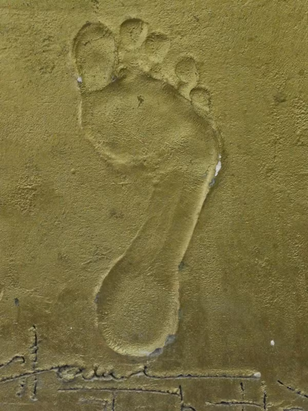 Bàn chân phải. Nếu quan sát kỹ, lòng bàn chân của Tăng Thanh Hà không được đầy đặn lắm...