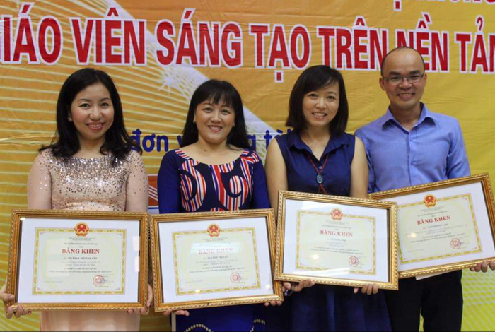 Cô Tô Thụy Diễm Quyên (ngoài cùng bên trái). Ảnh: NVCC Cô Tô Thụy Diễm Quyên (ngoài cùng bên trái). Ảnh: NVCC