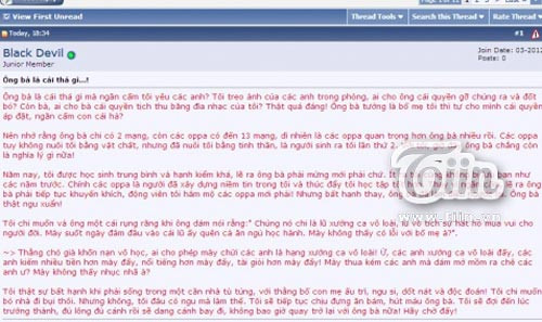 Ảnh chụp từ phát ngôn bừa bãi của nickname Black Devil Ảnh chụp từ phát ngôn bừa bãi của nickname Black Devil