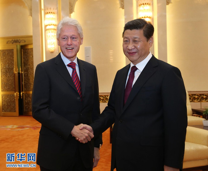 Cựu Tổng thống Mỹ Bill Clinton và Chủ tịch nước Trung Quốc ông Tập Cận Bình tại Bắc Kinh. Cựu Tổng thống Mỹ Bill Clinton và Chủ tịch nước Trung Quốc ông Tập Cận Bình tại Bắc Kinh.