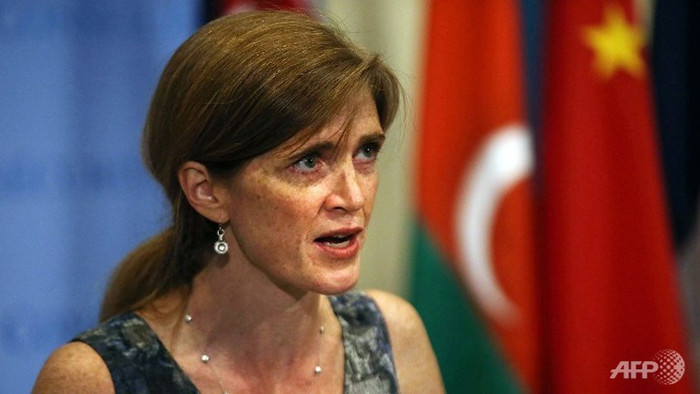 Đại sứ Mỹ tại Liên Hợp Quốc Samantha Power. Đại sứ Mỹ tại Liên Hợp Quốc Samantha Power.