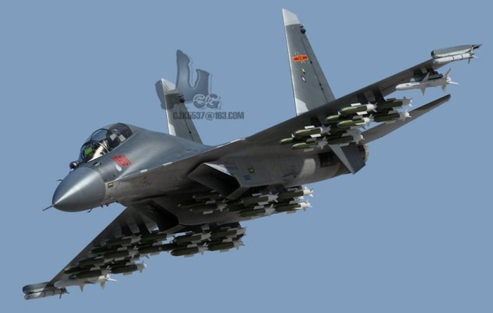 J-16 Trung Quốc, ảnh: Thời báo Hoàn Cầu. J-16 Trung Quốc, ảnh: Thời báo Hoàn Cầu.