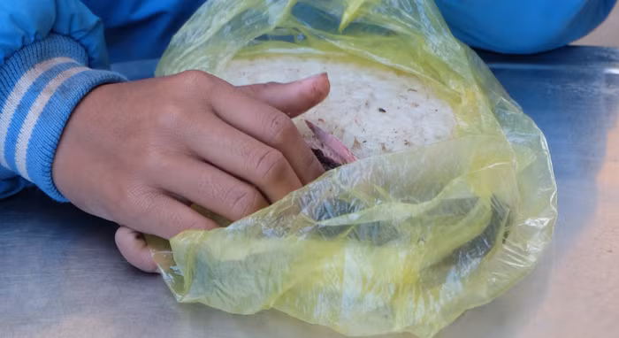 Bữa cơm học sinh vùng cao.