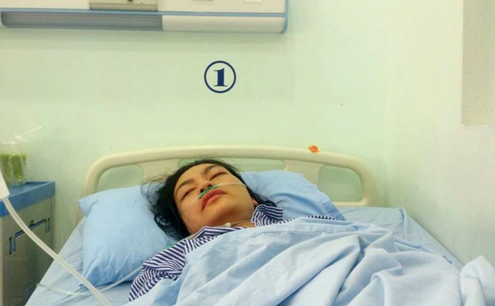 Cô giáo Hải thời điểm phải nằm điều trị ở bệnh viện sau khi bị tấn công Cô giáo Hải thời điểm phải nằm điều trị ở bệnh viện sau khi bị tấn công