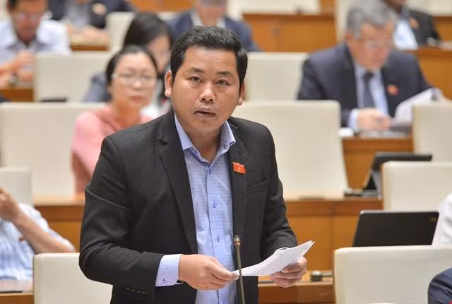 Đại biểu Quốc hội Dương Tấn Quân phát biểu. Ảnh: quochoi.vn
