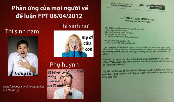 Đề thi ĐH FPT trở thành chủ đề Hot trên cộng đồng mạng Đề thi ĐH FPT trở thành chủ đề Hot trên cộng đồng mạng