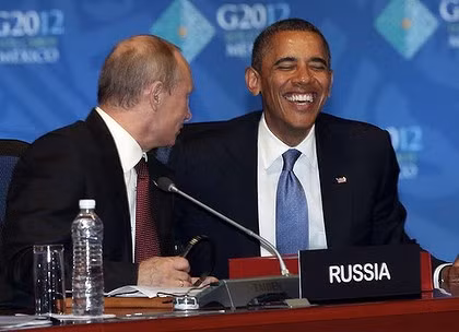 Tổng thống Nga Putin và Tổng thống Mỹ Obama.