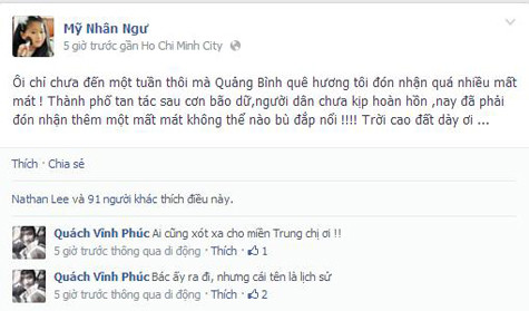 Ca sĩ Mỹ Lệ bày tỏ mất mát lớn trước sự ra đi của Đại tướng