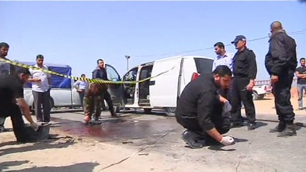 Hiện trường vụ không kích của Israel làm 1 người đàn ông Palestin thiệt mạng