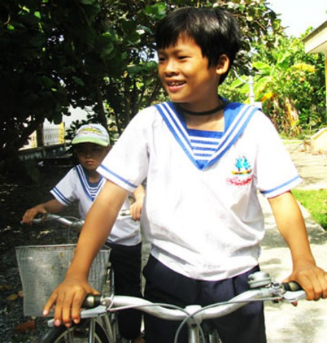 Võ Viết Hiền mơ ước sau này sẽ trở thành cảnh sát biển.