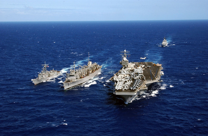 Cụm tàu sân bay USS Carl Vinson, ảnh: Wikipedia. Cụm tàu sân bay USS Carl Vinson, ảnh: Wikipedia.